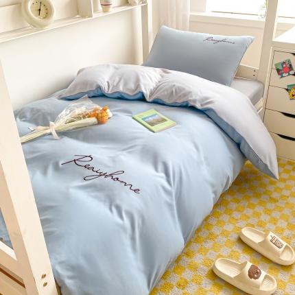 91家纺网 家纺一手货源 找家纺 （总）梦幻之城 2023新款水洗棉刺绣四件套-卡芙学生季系列