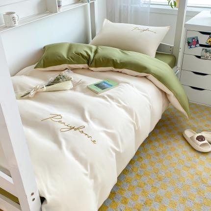 91家纺网 家纺一手货源 找家纺 （总）梦幻之城 2023新款水洗棉刺绣四件套-卡芙学生季系列