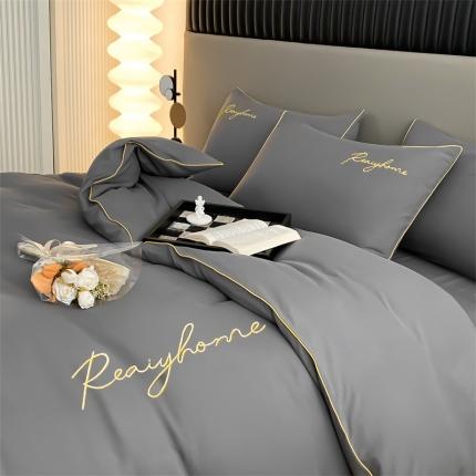 91家纺网 家纺一手货源 找家纺 （总）梦幻之城 2023新款水洗棉刺绣四件套-卡芙系列