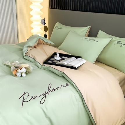 91家纺网 家纺一手货源 找家纺 （总）梦幻之城 2023新款水洗棉刺绣四件套-卡芙系列