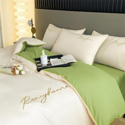 91家纺网 家纺一手货源 找家纺 （总）梦幻之城 2023新款水洗棉刺绣四件套-卡芙系列