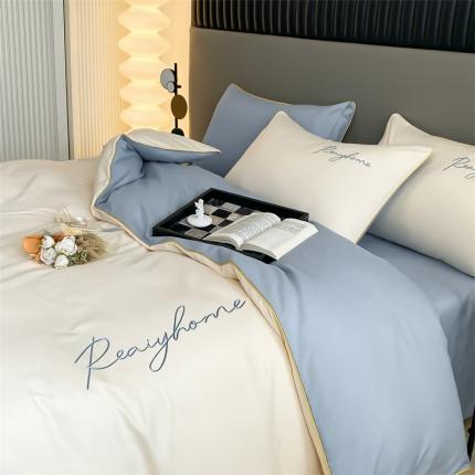 91家纺网 家纺一手货源 找家纺 （总）梦幻之城 2023新款水洗棉刺绣四件套-卡芙系列