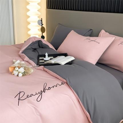 91家纺网 家纺一手货源 找家纺 （总）梦幻之城 2023新款水洗棉刺绣四件套-卡芙系列