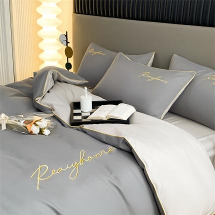 91家纺网 家纺一手货源 找家纺 （总）梦幻之城 2023新款水洗棉刺绣四件套-卡芙系列