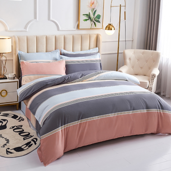 91家纺网 家纺一手货源 找家纺 鑫缘 2025新款印花植物羊绒加厚磨毛单被套 爱情条码