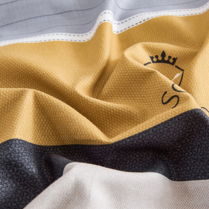 91家纺网 家纺一手货源 找家纺 鑫缘 2025新款印花植物羊绒加厚磨毛单被套 范特西-黄