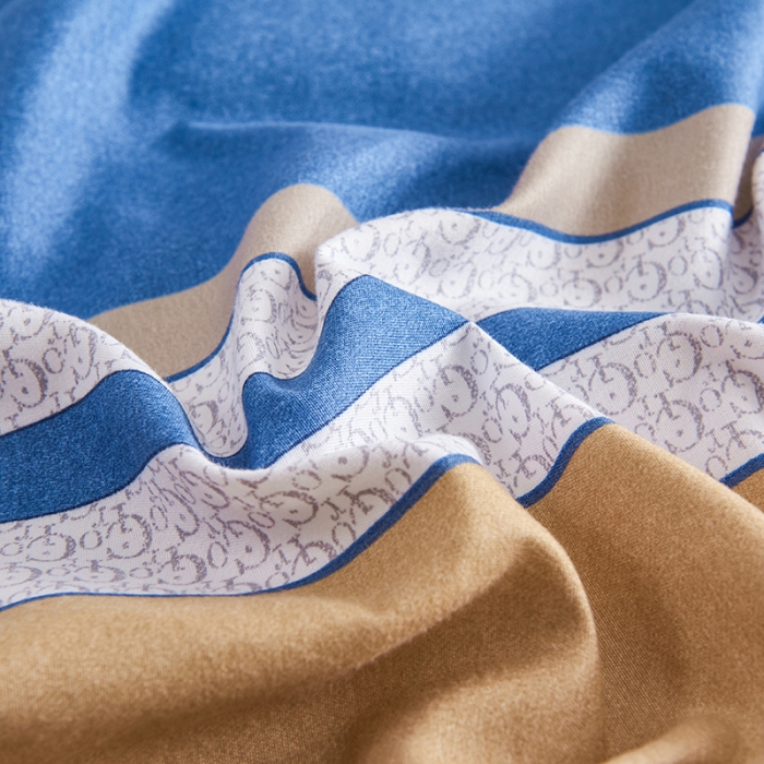 91家纺网 家纺一手货源 找家纺 鑫缘 2025新款印花植物羊绒加厚磨毛单被套 卡斯印象-蓝