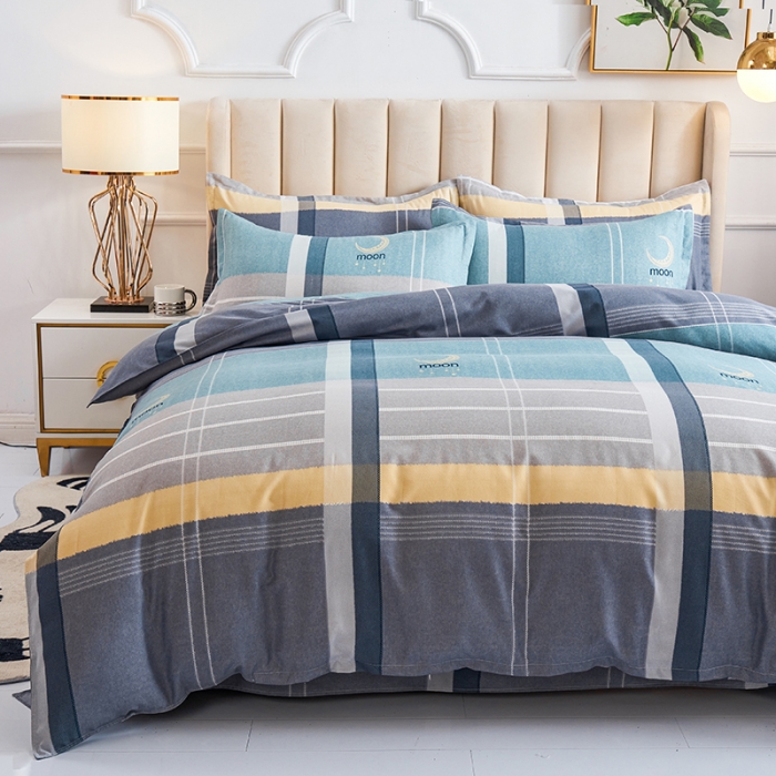 91家纺网 家纺一手货源 找家纺 鑫缘 2025新款印花植物羊绒加厚磨毛单被套 梦幻月亮