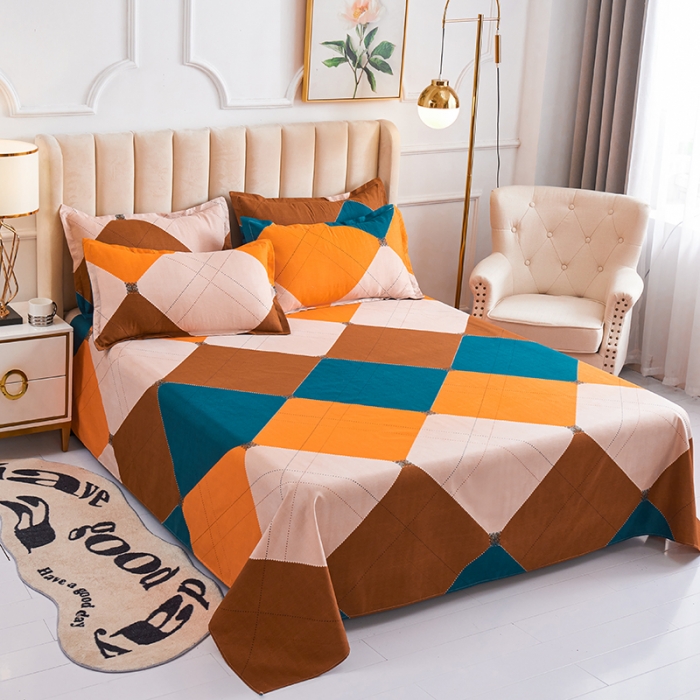 91家纺网 家纺一手货源 找家纺 鑫缘 2025新款印花植物羊绒加厚磨毛单被套 时代广场