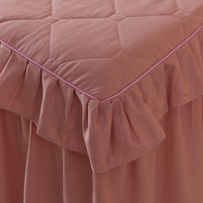 91家纺网 家纺一手货源 找家纺 美达 2025新款A类全棉抗菌夹棉床裙 高贵玉