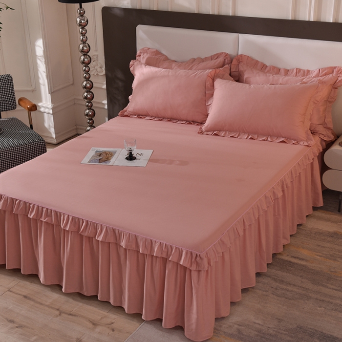 91家纺网 家纺一手货源 找家纺 （总）美达 2025新款A类全棉抗菌单层床裙