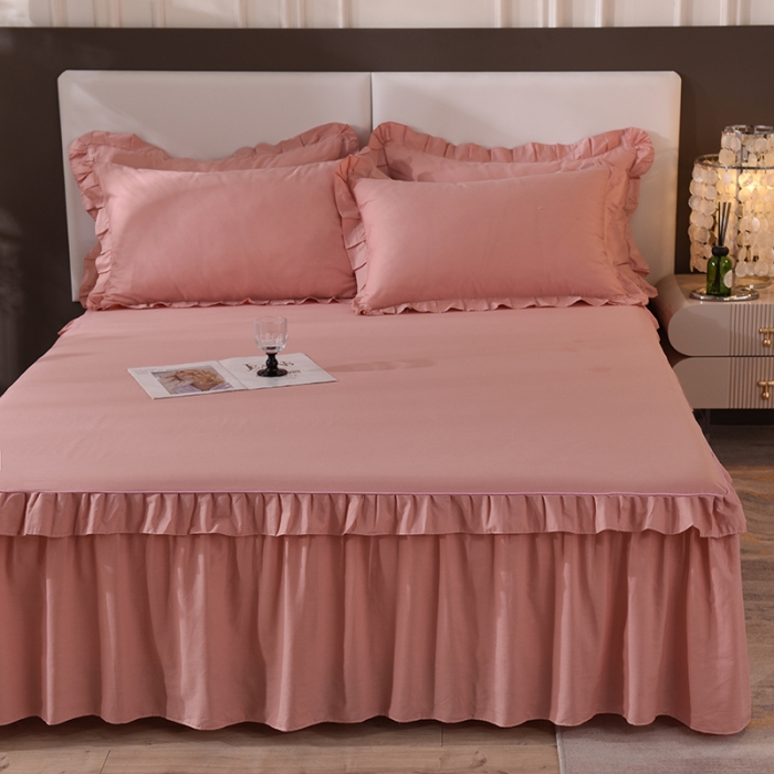 91家纺网 家纺一手货源 找家纺 （总）美达 2025新款A类全棉抗菌单层床裙