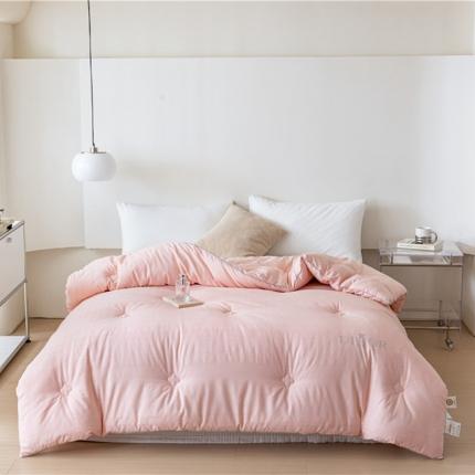 心悦 2023新款60支全棉提花大豆被 小欢喜典雅粉玉