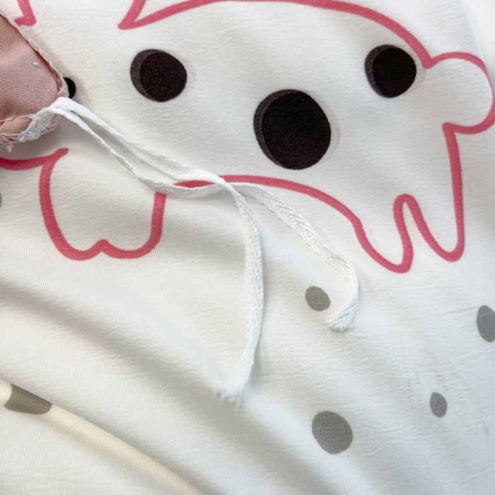 91家纺网 家纺一手货源 找家纺 仟网汇 2023新款休闲款皱皱布棉麻双层纱四件套 休闲款-敦敦兔粉