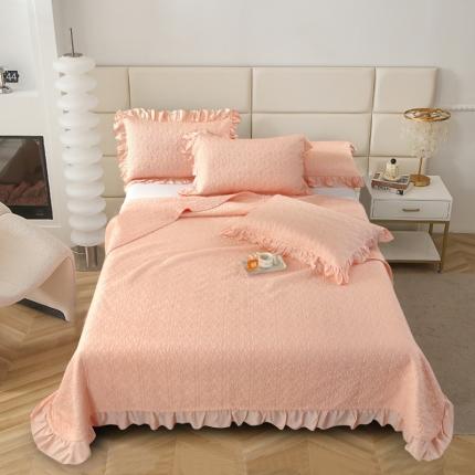 91家纺网 家纺一手货源 找家纺 （总）OL家纺 2023新款双面天丝床盖床毯夏被三件套-优雅恋人