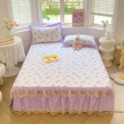 91家纺网 家纺一手货源 找家纺 （总）八十八家纺 2023新款全棉蕾丝单床裙纯棉韩版公主风床罩