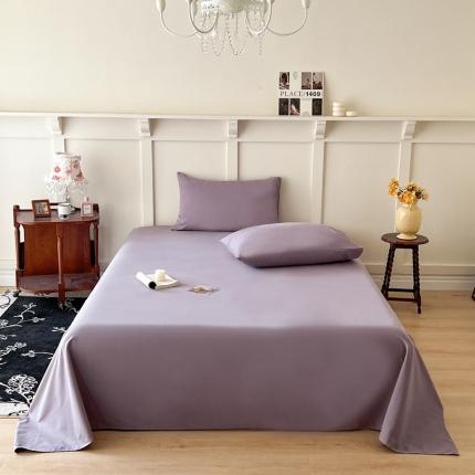 尔米 2023新款全棉素色磨毛单品床单 风信紫