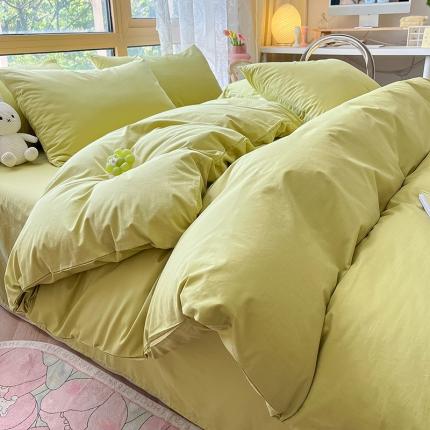 91家纺网 家纺一手货源 找家纺 （总）卡巴伦家纺 2023新款纯棉A类40支色织水洗棉四件套