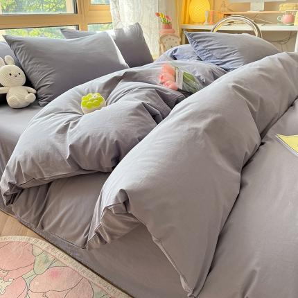 91家纺网 家纺一手货源 找家纺 （总）卡巴伦家纺 2023新款纯棉A类40支色织水洗棉四件套