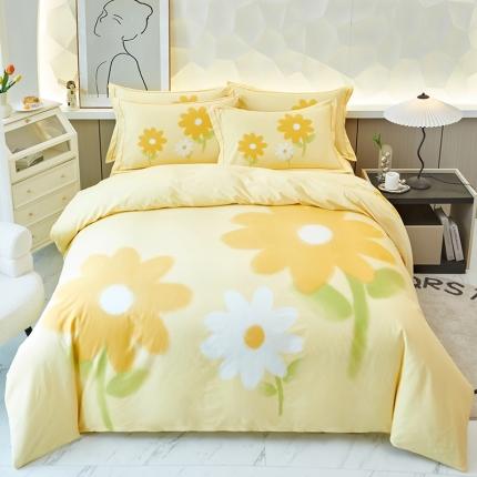 91家纺网 家纺一手货源 找家纺 （总）雲归梦 2023年新款加厚全棉生态磨毛大版四件套