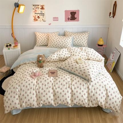 91家纺网 家纺一手货源 找家纺 顾里家纺 2023新款40支13372全棉印花四件套 韩小熊