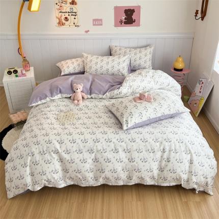 91家纺网 家纺一手货源 找家纺 顾里家纺 2023新款40支13372全棉印花四件套 寻觅