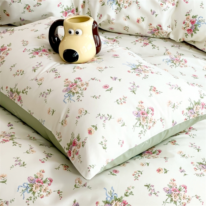 91家纺网 家纺一手货源 找家纺 顾里家纺 2023新款40支13372全棉印花四件套 春暖花开