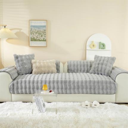 91家纺网 家纺一手货源 找家纺 （总）共鸣沙发垫 2023新款秋冬新款兔毛绒沙发垫