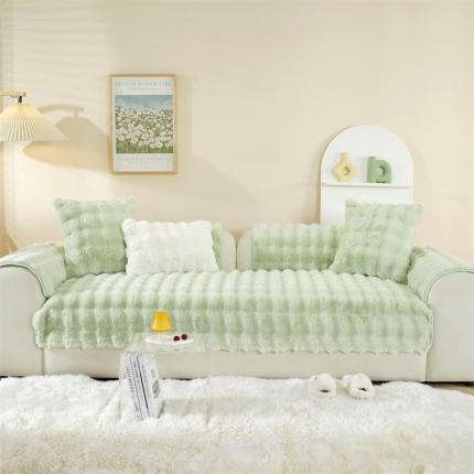 91家纺网 家纺一手货源 找家纺 （总）共鸣沙发垫 2023新款秋冬新款兔毛绒沙发垫