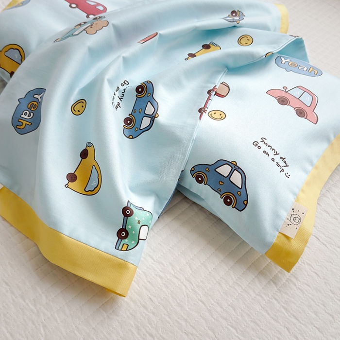 91家纺网 家纺一手货源 找家纺 荷马之梦 2023新款蜜糖系列—A类60s长绒棉儿童枕套 宝宝巴士