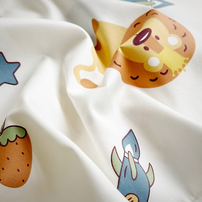 91家纺网 家纺一手货源 找家纺 荷马之梦 2023新款蜜糖系列—A类60s长绒棉儿童枕套 动物乐园