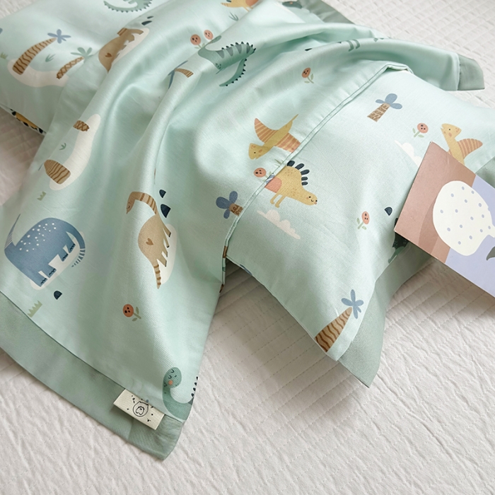 91家纺网 家纺一手货源 找家纺 荷马之梦 2023新款蜜糖系列—A类60s长绒棉儿童枕套 莫里环游记