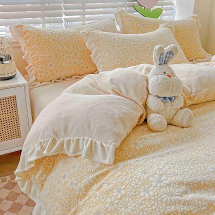 91家纺网 家纺一手货源 找家纺 坚果摄影 小清新公主风绒套件样片