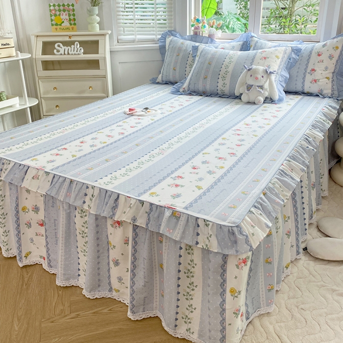 91家纺网 家纺一手货源 找家纺 美达 2025新款韩版全棉四件套单品系列-单床裙 安暖入夏