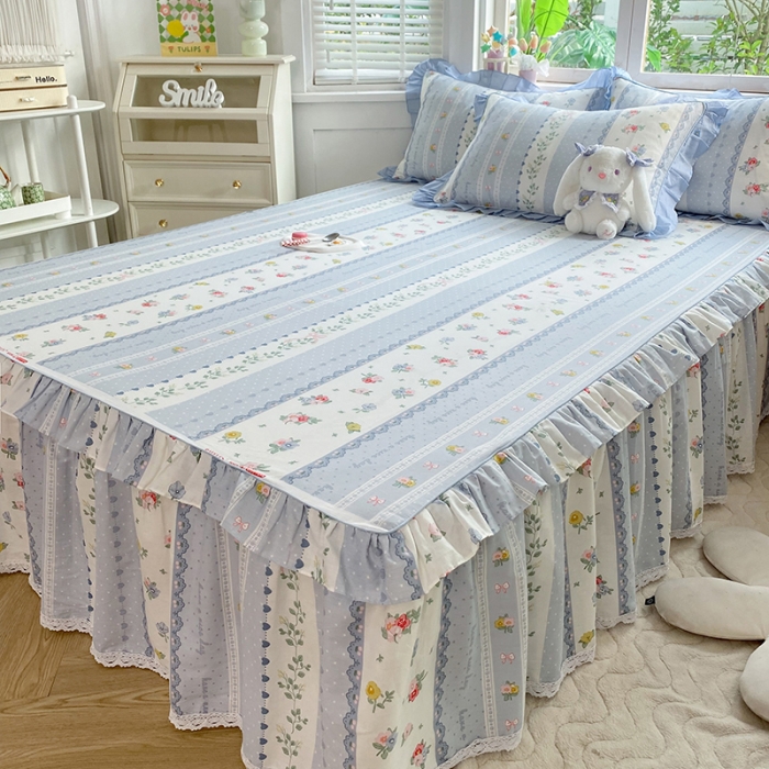 91家纺网 家纺一手货源 找家纺 美达 2025新款韩版全棉四件套单品系列-单床裙 安暖入夏