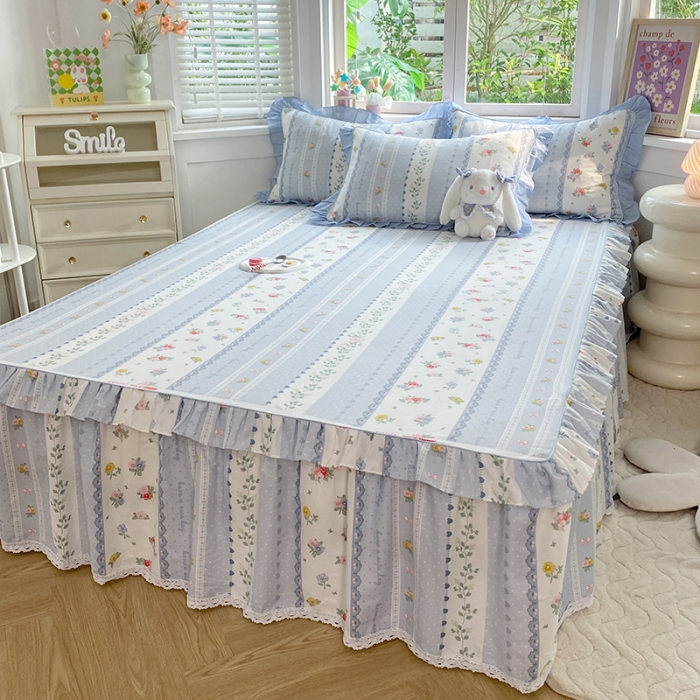 91家纺网 家纺一手货源 找家纺 美达 2025新款韩版全棉四件套单品系列-单床裙 安暖入夏