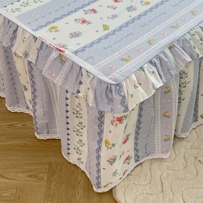 91家纺网 家纺一手货源 找家纺 美达 2025新款韩版全棉四件套单品系列-单床裙 安暖入夏