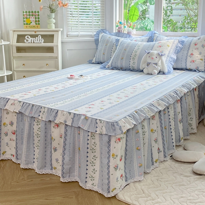 91家纺网 家纺一手货源 找家纺 美达 2025新款韩版全棉四件套单品系列-单床裙 安暖入夏