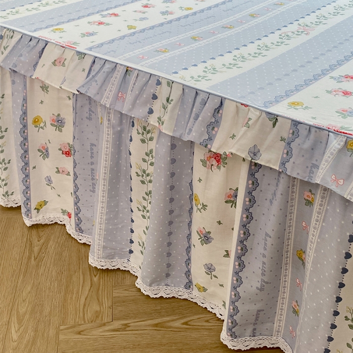 91家纺网 家纺一手货源 找家纺 美达 2025新款韩版全棉四件套单品系列-单床裙 安暖入夏