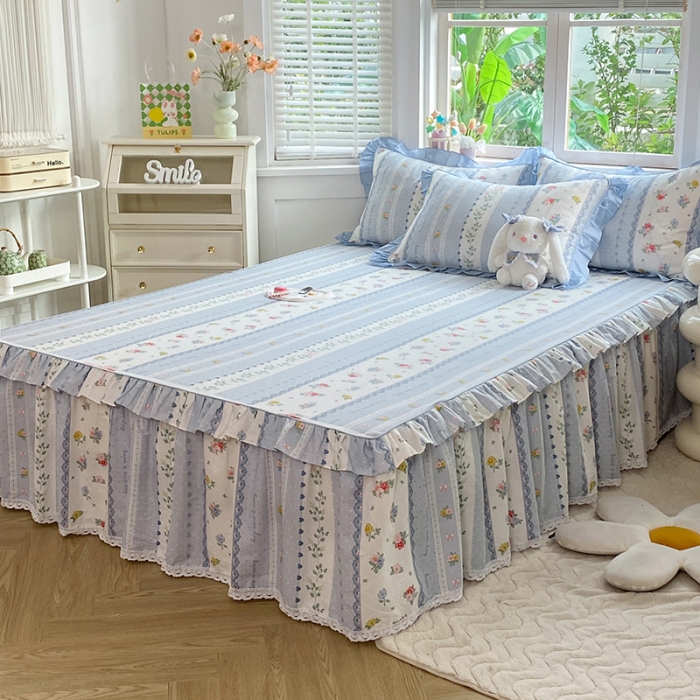 91家纺网 家纺一手货源 找家纺 美达 2025新款韩版全棉四件套单品系列-单床裙 安暖入夏