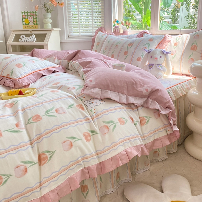 91家纺网 家纺一手货源 找家纺 （总）美达 2025新款韩版全棉四件套单品系列-床单四件套