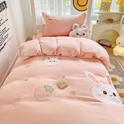 91家纺网 家纺一手货源 找家纺 坚果摄影 卡通兔子学生床品