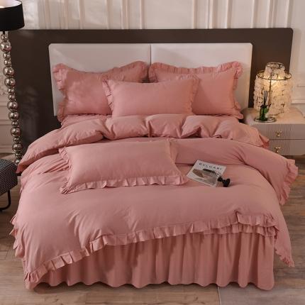 91家纺网 家纺一手货源 找家纺 （总）美达 2025新款A类全棉抗菌单层床裙四件套