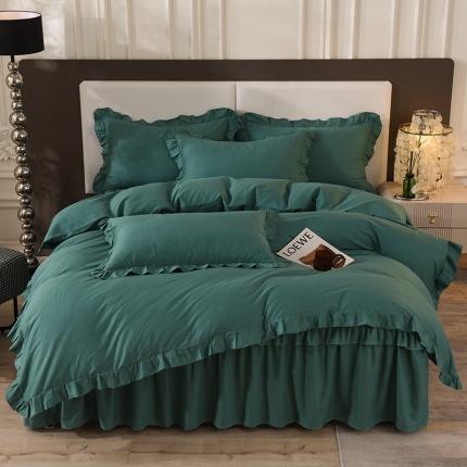 91家纺网 家纺一手货源 找家纺 （总）美达 2025新款A类全棉抗菌单层床裙四件套