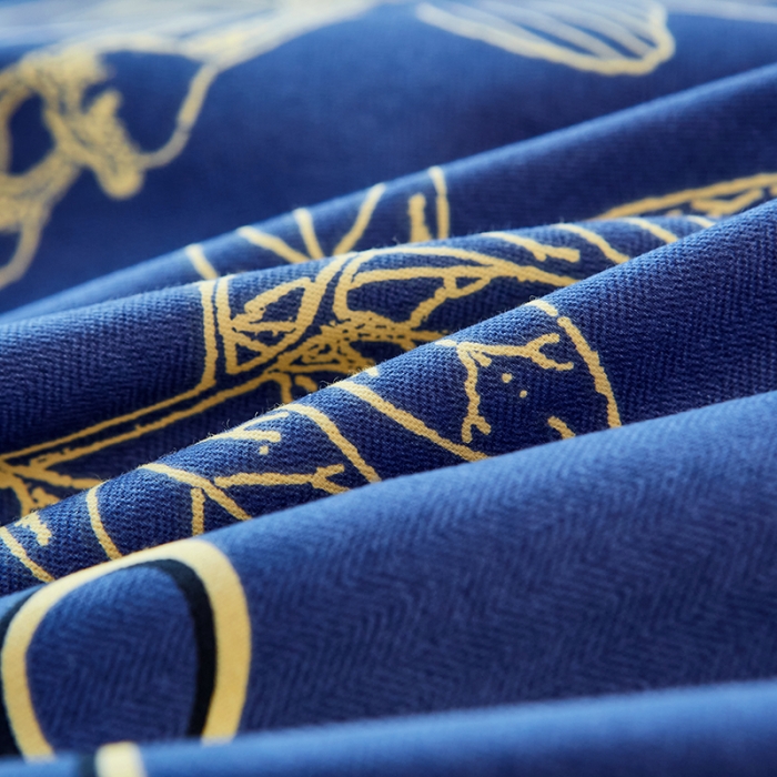 91家纺网 家纺一手货源 找家纺 雲归梦 2023年新款加厚全棉生态磨毛大版四件套 天籁之音-黄