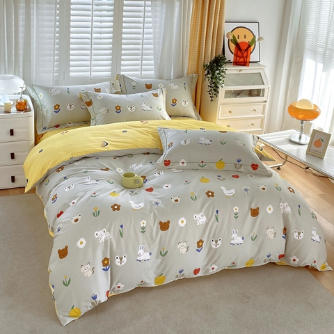 91家纺网 家纺一手货源 找家纺 （总1）星期三 2021新款卡通系列全棉13372四件套（加老板微信有会员价）