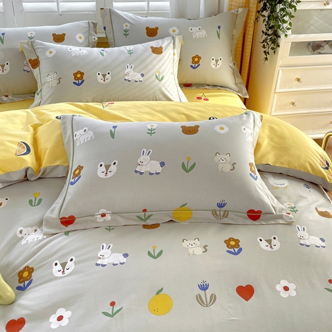 91家纺网 家纺一手货源 找家纺 （总1）星期三 2021新款卡通系列全棉13372四件套（加老板微信有会员价）