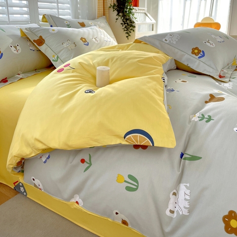 91家纺网 家纺一手货源 找家纺 （总1）星期三 2021新款卡通系列全棉13372四件套（加老板微信有会员价）