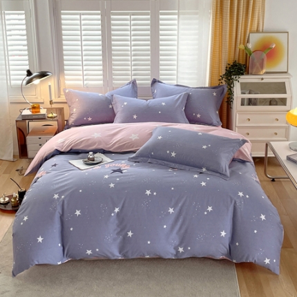 91家纺网 家纺一手货源 找家纺 （总）时尚星空系列全棉13372四件套（加老板微信有会员价）