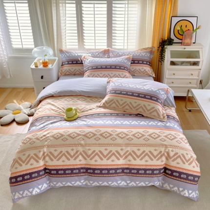 91家纺网 家纺一手货源 找家纺 （总）星期三家纺 2021新款纹样系列全棉13372四件套（加老板微信有会员价）